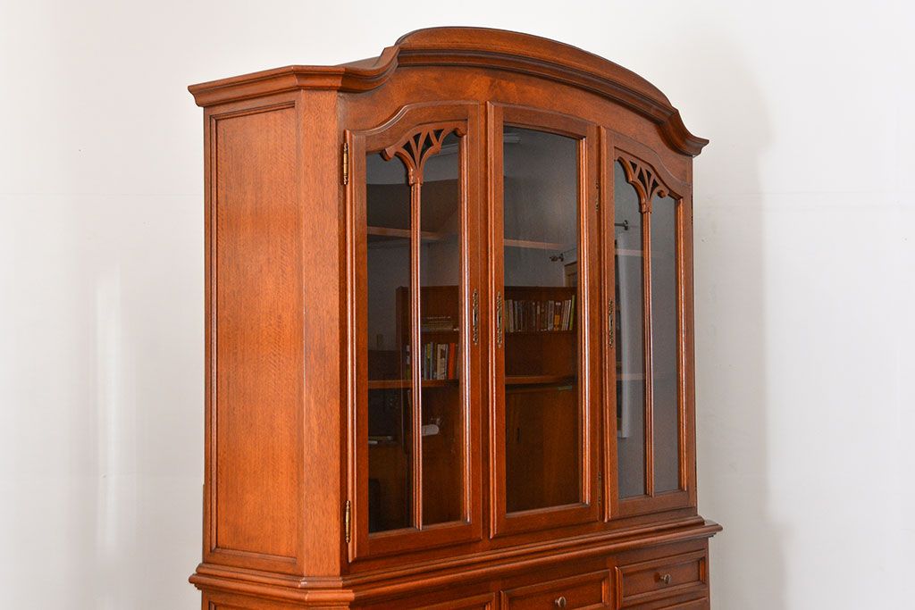 中古　ドイツMAN社製　高級2段重ねキャビネット(カップボード、収納棚)