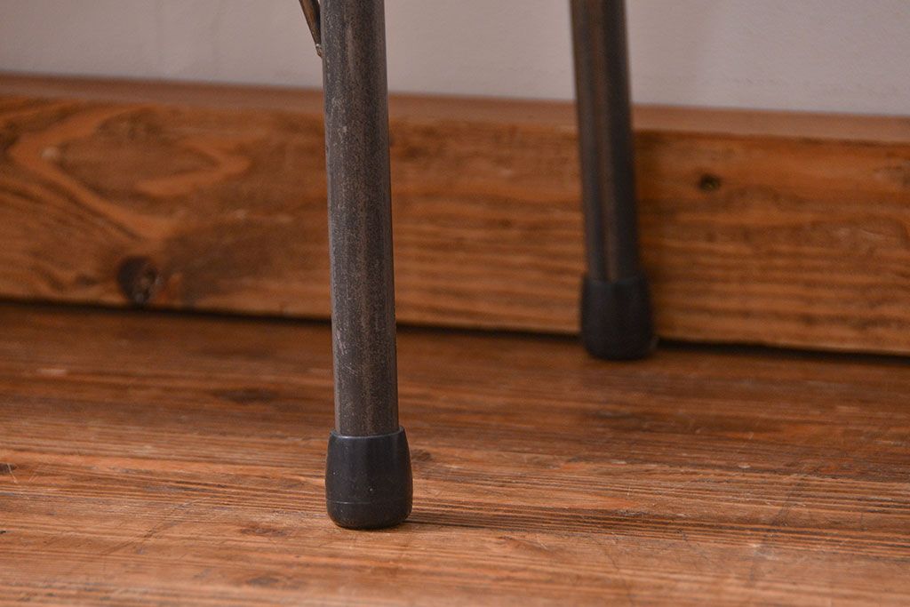 アンティーク家具　アンティーク 天板一枚板　使い込まれた古材天板の鉄脚センターテーブル(1)(ベンチ、長椅子、長イス)
