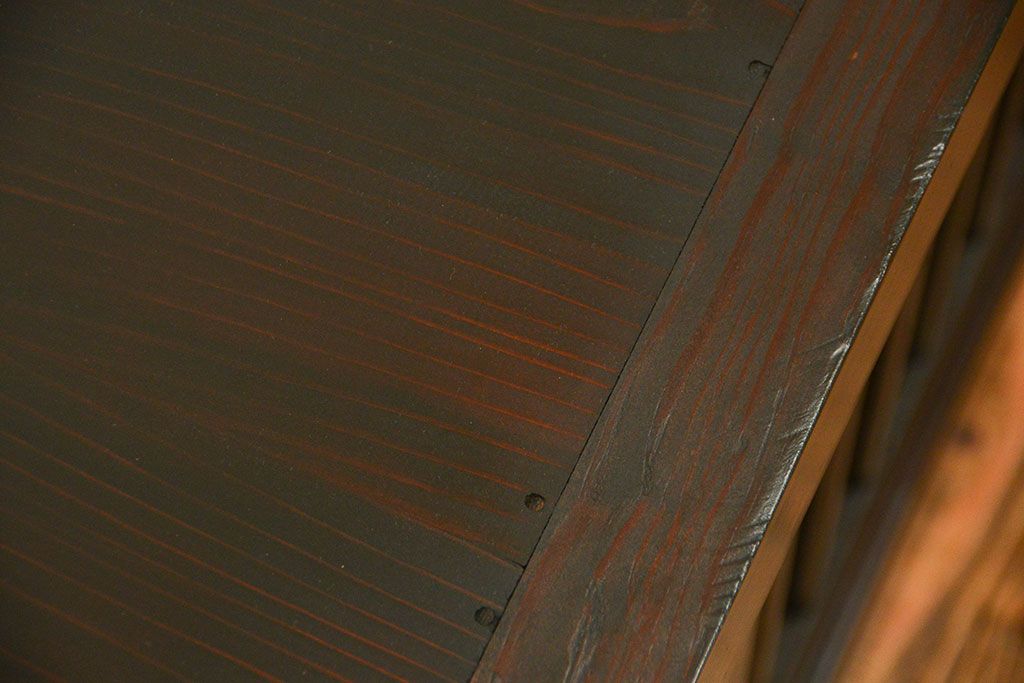 アンティーク家具　古民具・骨董 特大!九尺幅　重厚な水屋箪笥ローボード(2)(ローチェスト、テレビボード、テレビ台、キャビネット、収納棚)