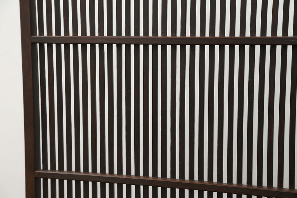 古民具・骨董 古い商家の折り畳み式衝立て　(パーテーション、帳場格子)