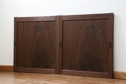 古民具・骨董 杉材一枚板の板戸　2枚セット(2)(窓、引き戸)
