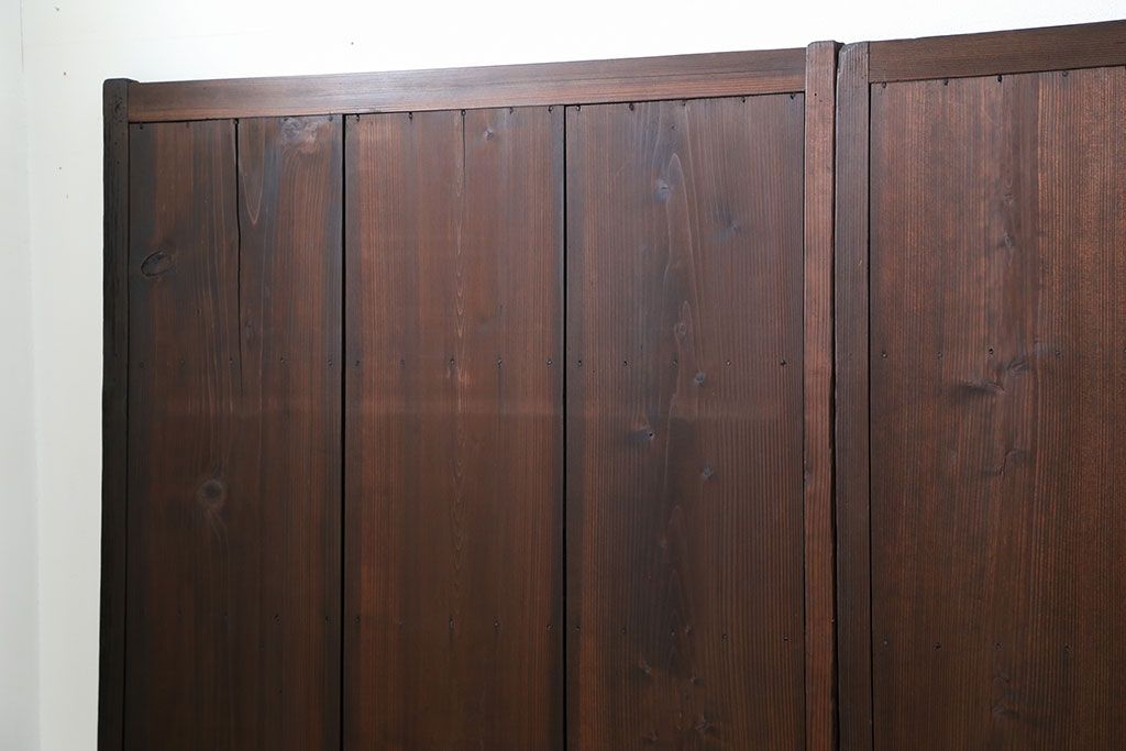 古民具・骨董 アンティークガラス戸3枚セット (引き戸、和風建具