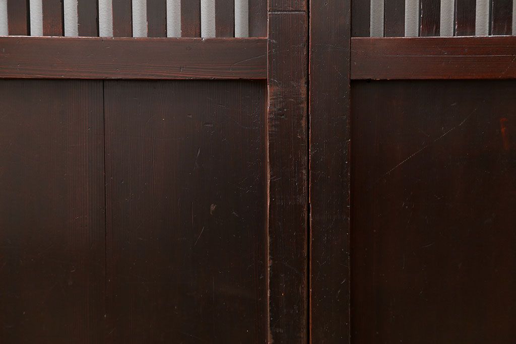 古民具・骨董 味のある無双帯戸　4枚セット　(引き戸、和風建具)