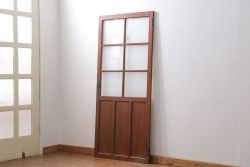 昭和レトロ すりガラス入りのシンプルな扉(ドア)