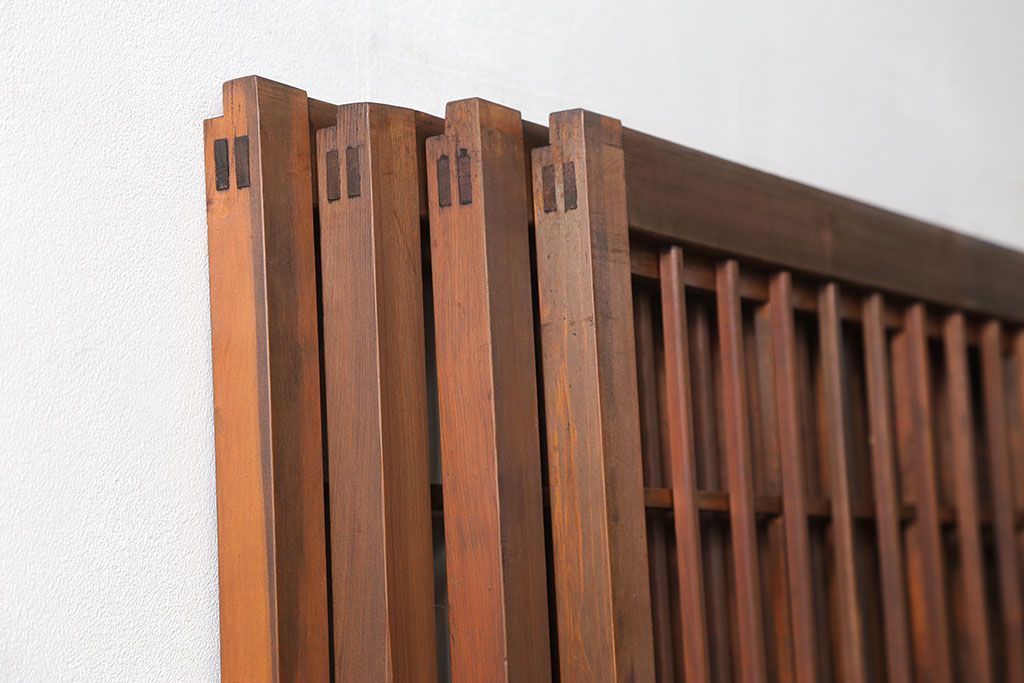 アンティーク 裏障子付きのスッキリとした格子戸 4枚セット(和風建具)