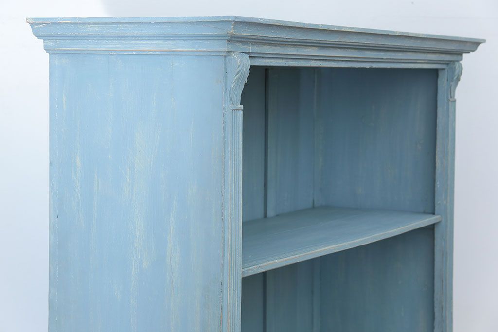 アンティーク家具　フランスアンティーク リメイク品 ペンキのはげた引き出し付きフレンチキャビネット(1)(収納棚、飾り棚)