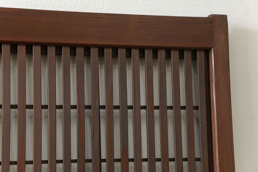 古民具・骨董 裏障子付き格子戸2枚セット(引き戸)
