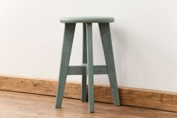 アンティーク家具　アンティークペイント かわいいスツール(2)(丸椅子、イス)