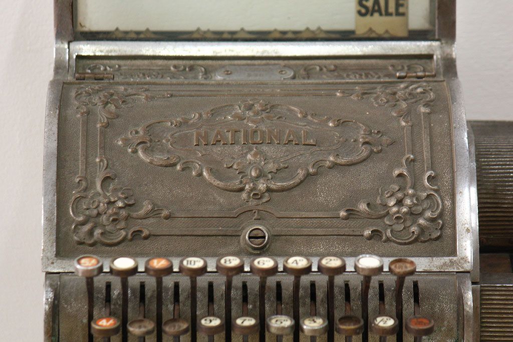 アンティーク雑貨　1900年頃 アメリカ ナショナル社製 アンティークレジスター(キャッシャー)