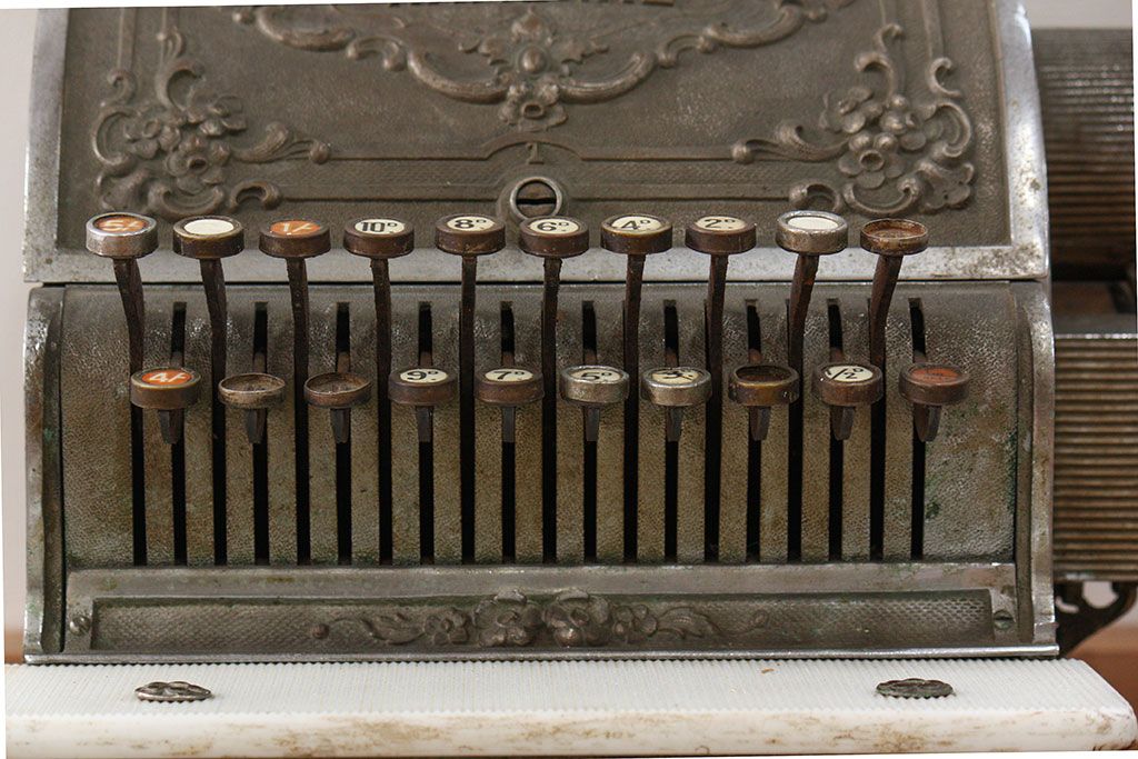 アンティーク雑貨　1900年頃 アメリカ ナショナル社製 アンティークレジスター(キャッシャー)