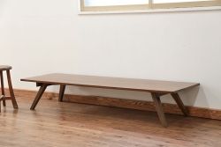 アンティーク家具　アンティーク 折り畳み式の横長テーブル(1)(作業台、机、裁ち板)