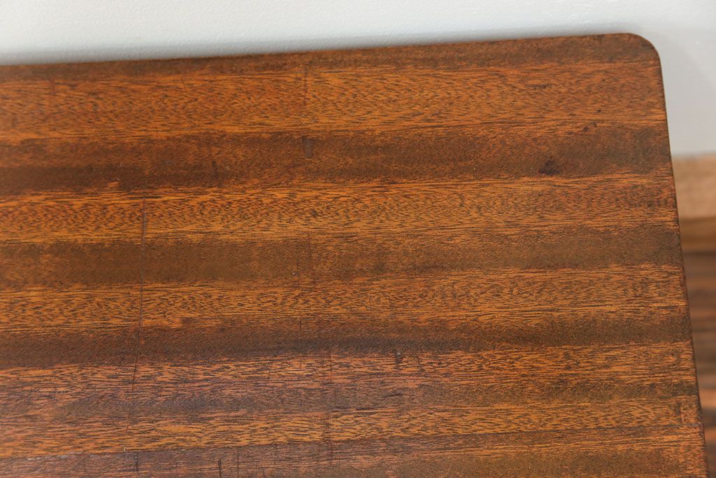 レトロ家具　昭和レトロ 折り畳み式!古い木の横長テーブル(1)