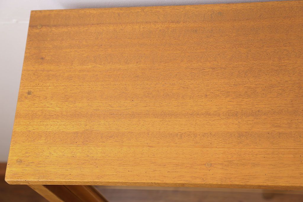 アンティーク家具　アンティーク 引き出し付き薄型脚付き収納棚(2)(キャビネット)