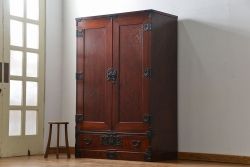 中古　伝統工芸 岩谷堂箪笥 ワードローブ　定価約60万円(洋服箪笥、洋服タンス)