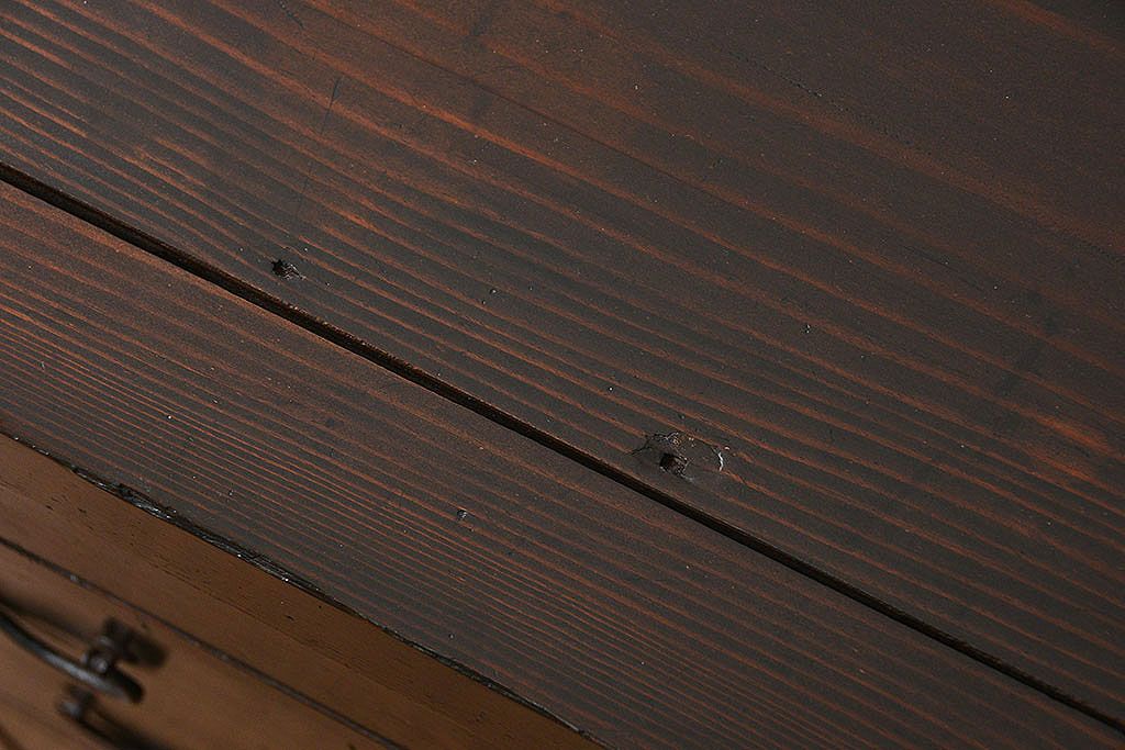 アンティーク家具　古民具・骨董 古作造り　簡素な造りの19杯引き出し(時代箪笥、水屋箪笥、薬箪笥)