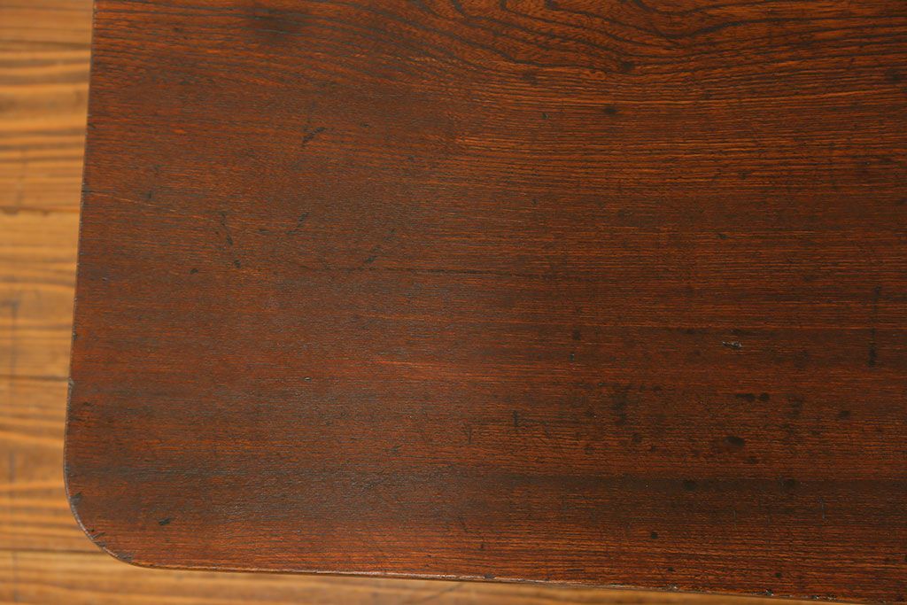 レトロ家具　昭和レトロ 古い栓材の折り畳みちゃぶ台　(テーブル)