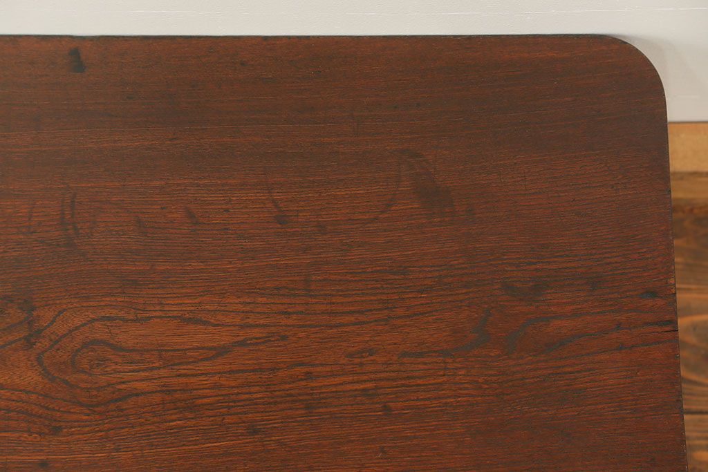 レトロ家具　昭和レトロ 古い栓材の折り畳みちゃぶ台　(テーブル)