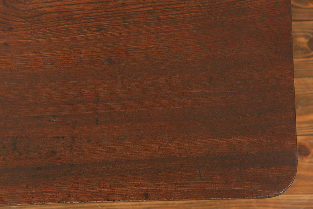 レトロ家具　昭和レトロ 古い栓材の折り畳みちゃぶ台　(テーブル)