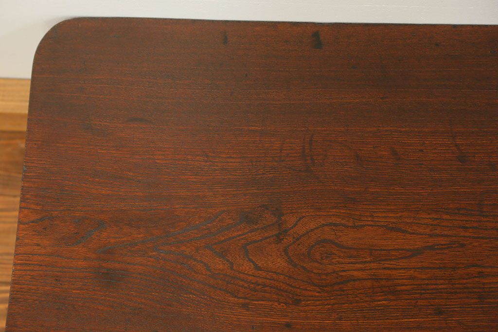 レトロ家具　昭和レトロ 古い栓材の折り畳みちゃぶ台　(テーブル)