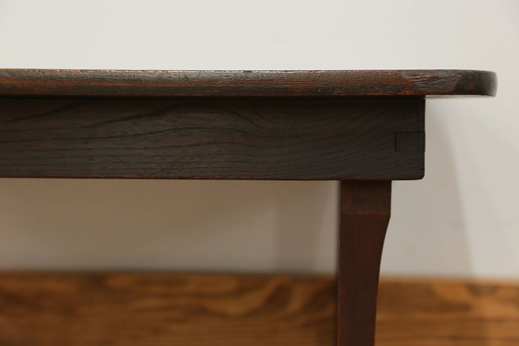 レトロ家具　昭和レトロ 古い栓材の折り畳みちゃぶ台　(テーブル)