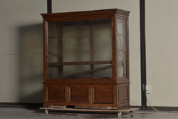アンティーク家具　レトロなガラスケース(ショーケース、陳列棚)(R-036619)