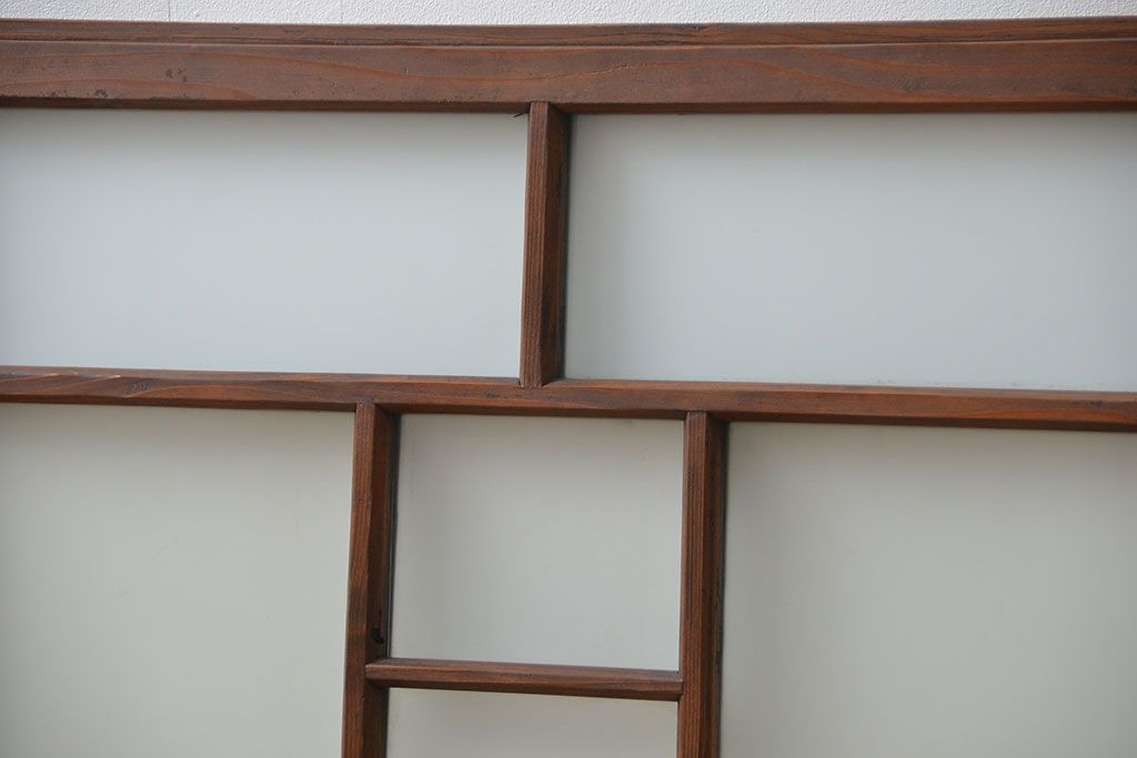 昭和レトロ シンプルなすりガラス窓3枚セット(ガラス戸・引き戸