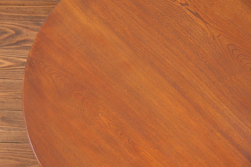 レトロ家具　昭和レトロ 大振りな丸型ちゃぶ台(テーブル、座卓)