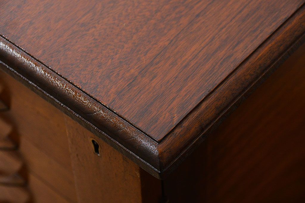 アンティーク家具　イギリスアンティーク マホガニー材!上質な作りの12杯引き出し(ドロワー、書類ケース)