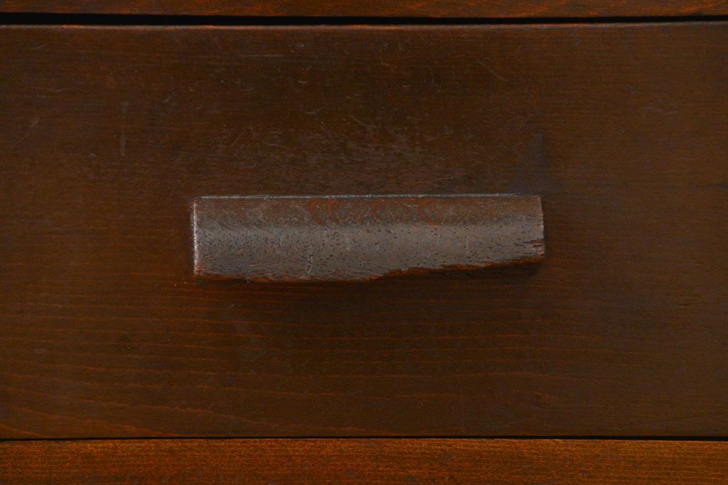 アンティーク家具　アンティーク 古い栗材とブナ材の片袖机(デスク、在宅ワーク、在宅用テーブル)