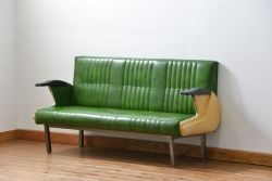 レトロ家具　昭和レトロ 極めて珍しい1960年代 ミッドセンチュリーソファ(ベンチ)