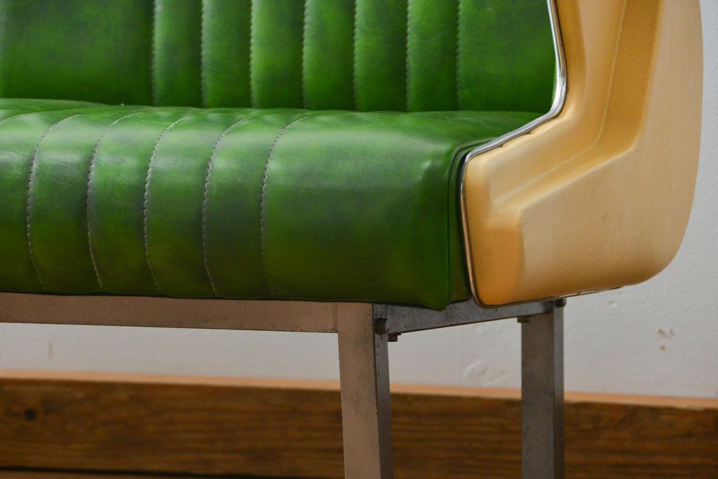 レトロ家具　昭和レトロ 極めて珍しい1960年代 ミッドセンチュリーソファ(ベンチ)