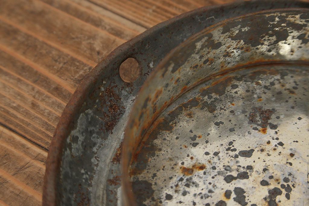 アンティーク雑貨 昭和レトロ 古いアイアンの牛乳缶2個セット(ミルク缶) | ラフジュ工房