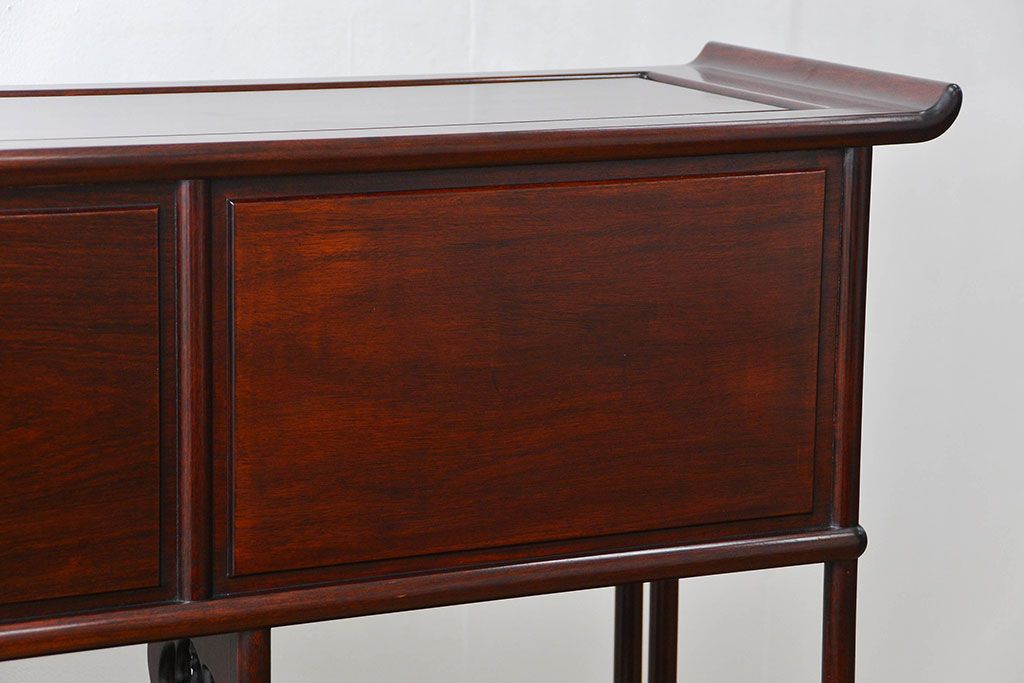 アンティーク家具　古民具・骨董 1970年頃　唐木製の高級茶棚(茶箪笥、飾り棚)