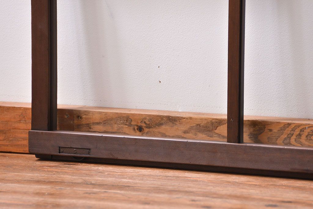 古民具・骨董　厚手でしっかりとしたガラス戸1枚(2) (窓、引き戸)