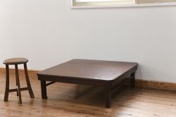 アンティーク家具　古民具・骨董 古い栗材の上質な角ちゃぶ台 (テーブル、座卓)