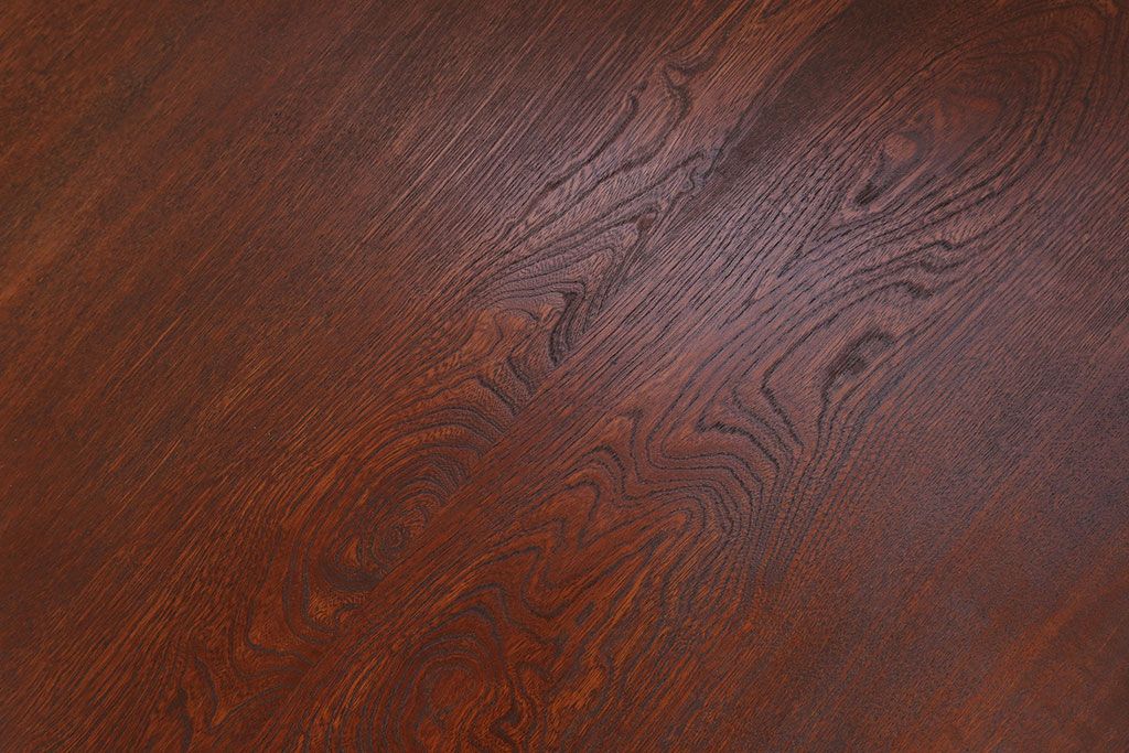 レトロ家具　昭和レトロ 古い栓材の丸型ちゃぶ台 (テーブル、机)