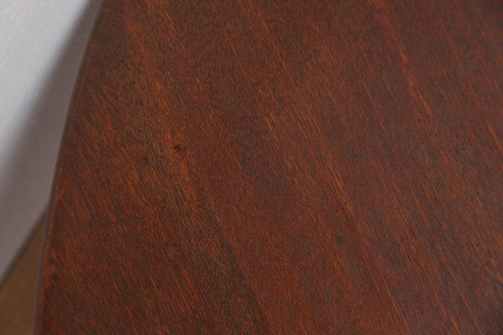 レトロ家具　昭和レトロ 古い栓材の丸型ちゃぶ台 (テーブル、机)
