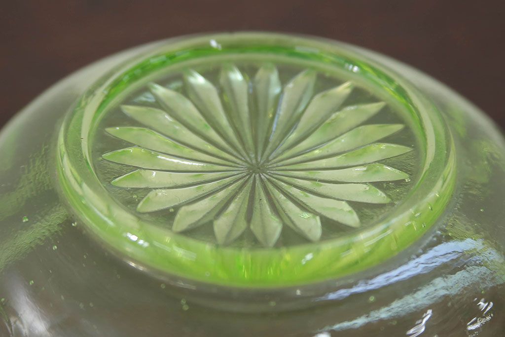100 ％品質保証 大正ロマン キャンディポット ガラス瓶 緑色 
