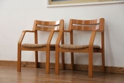 中古 天童木工製アームチェア 2脚セット (椅子、イス)