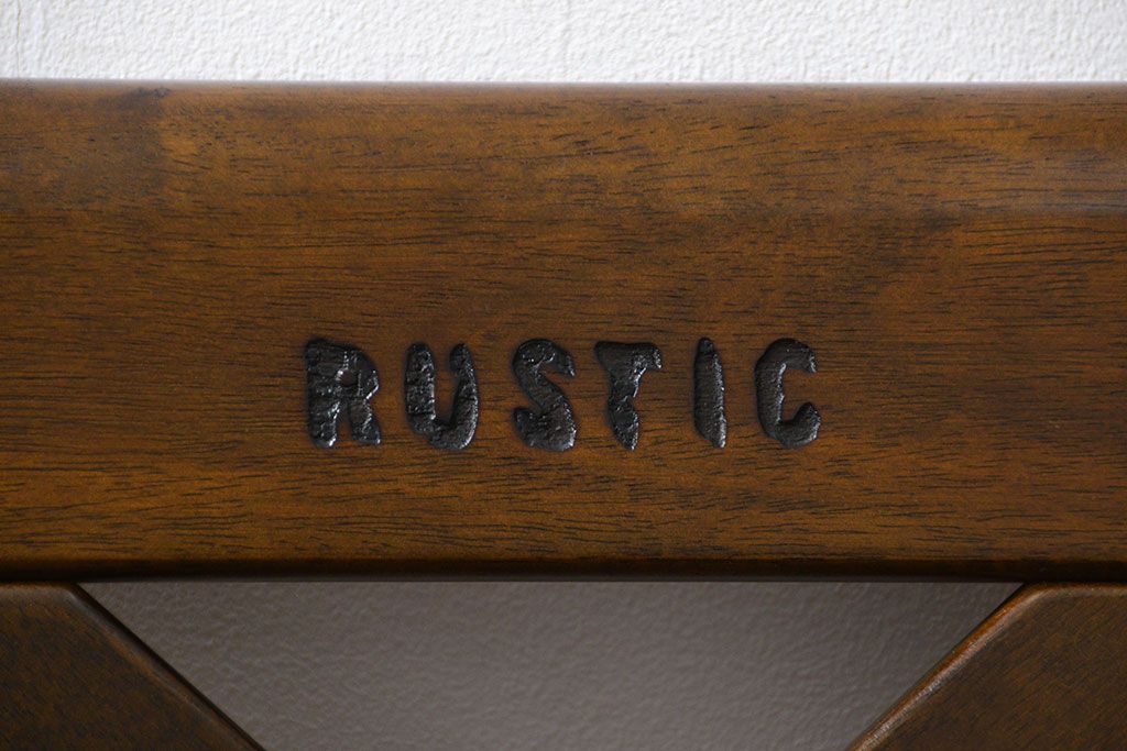 中古 カリモク製 ルスティック(RUSTIC) コーナーベンチチェア