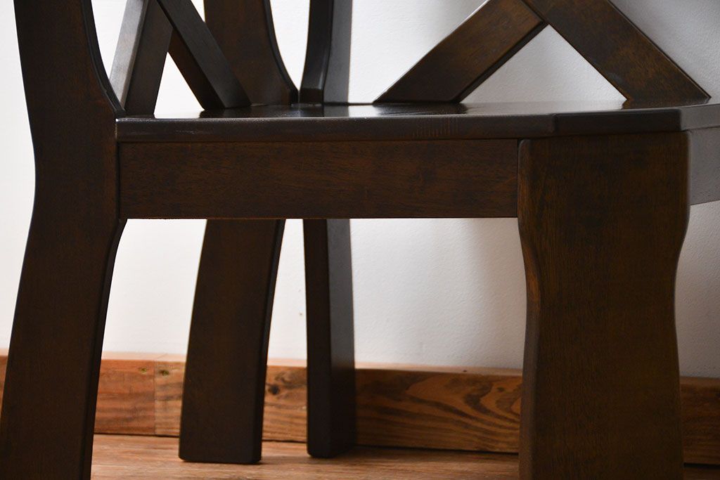 中古 カリモク製 ルスティック(RUSTIC) コーナーベンチチェア