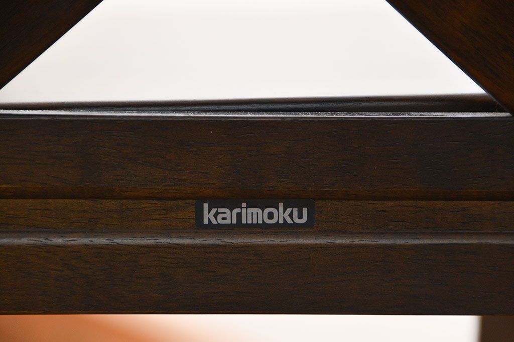 中古 カリモク製 ルスティック(RUSTIC) コーナーベンチチェア