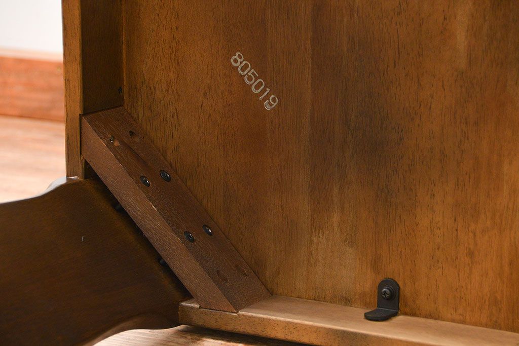 中古 カリモク製 ルスティック(RUSTIC) コーナーベンチチェア