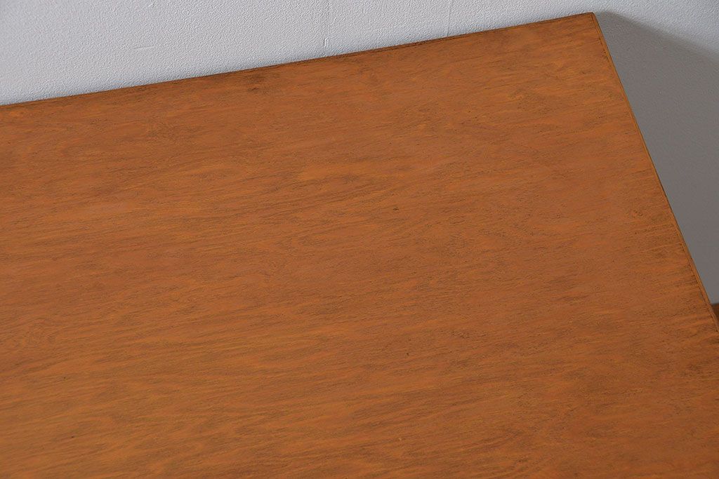 レトロ家具　昭和レトロ シンプルな片袖机(作業台、テーブル)