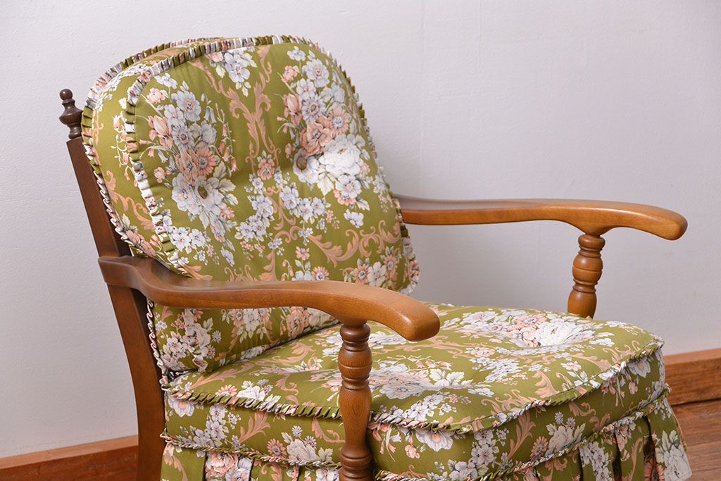中古 飛騨産業 穂高 WINDSOR セクショナルチェア 両肘付きチェア(1)(一人掛けソファ)