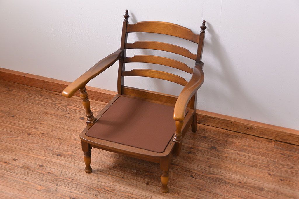 中古 飛騨産業 穂高 WINDSOR セクショナルチェア 両肘付きチェア(1)(一人掛けソファ)