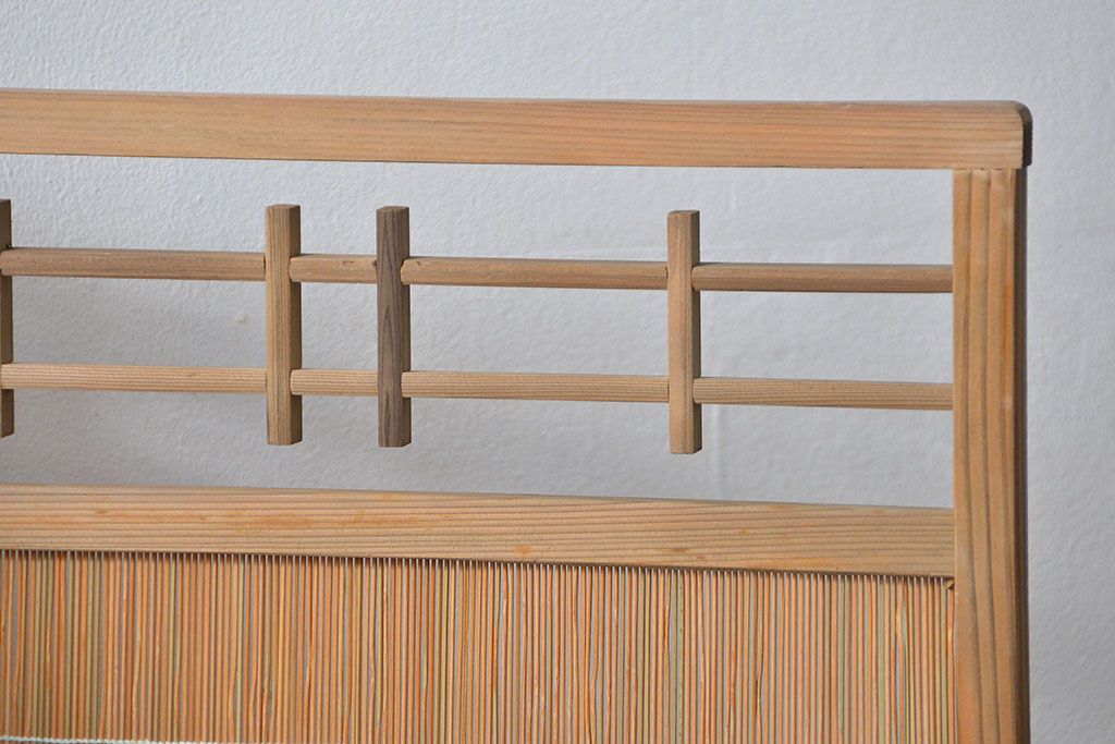 昭和レトロ 繊細で上質な四連衝立て (四つ折り衝立て)