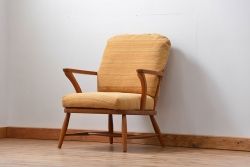 中古 飛騨産業 キツツキマーク 1人掛けソファ(1)(1Pソファ)