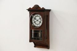 アンティーク雑貨　アンティーク 大正ロマン スジガラス 高級柱時計(ボンボン時計、スリゲル)