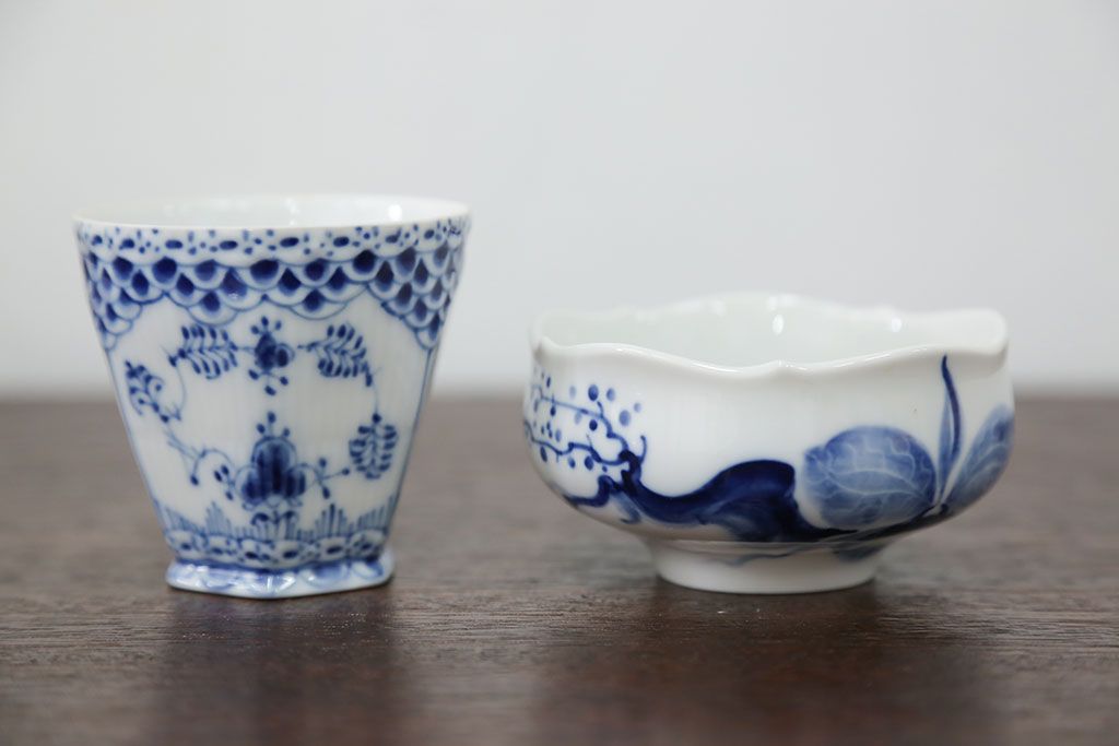 アンティーク雑貨　ロイヤルコペンハーゲン(Royal Copenhagen)・マイセンなどのカップ&ソーサー4種類セット(リモージュ・リチャード・ジノリ)
